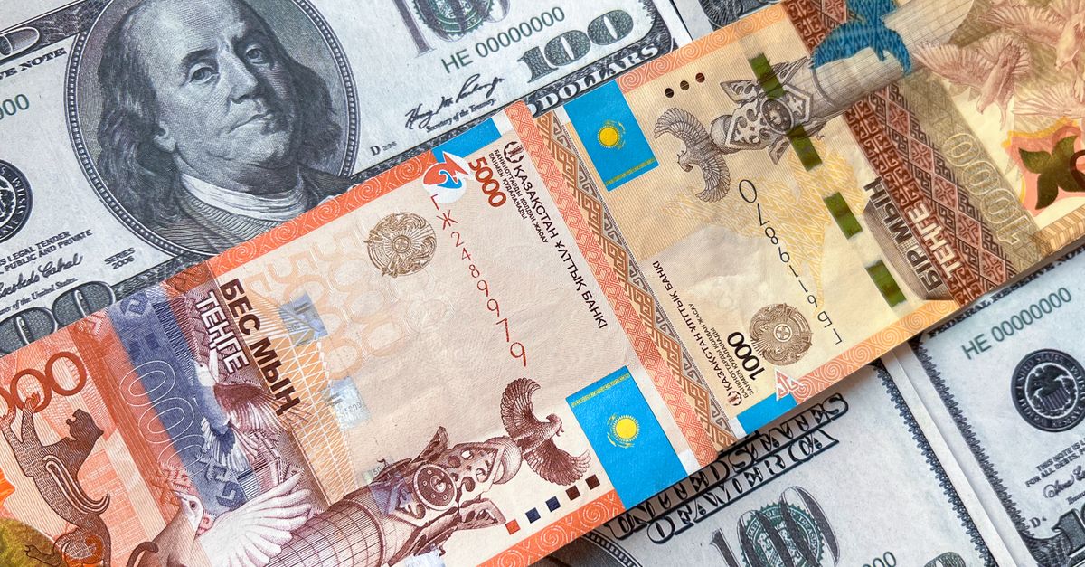 Национальный банк валюты казахстана. 100 Долларов в тенге 2023.