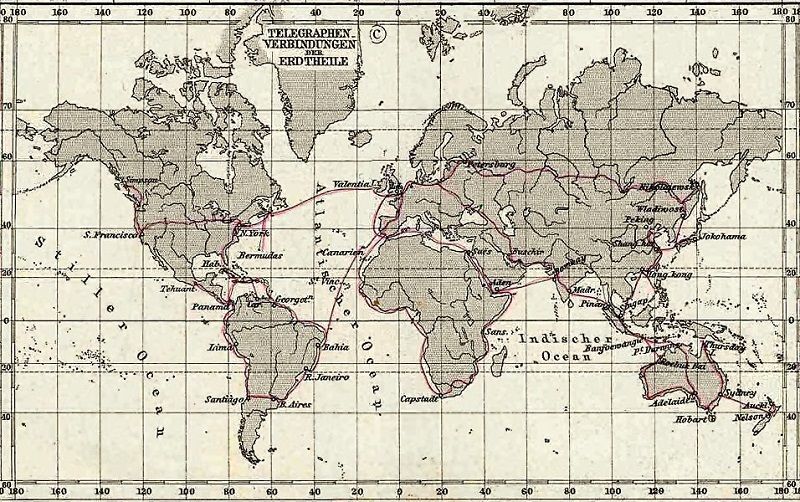 Сеть телеграфных линий в США к 1891 году — Kapital.kz 