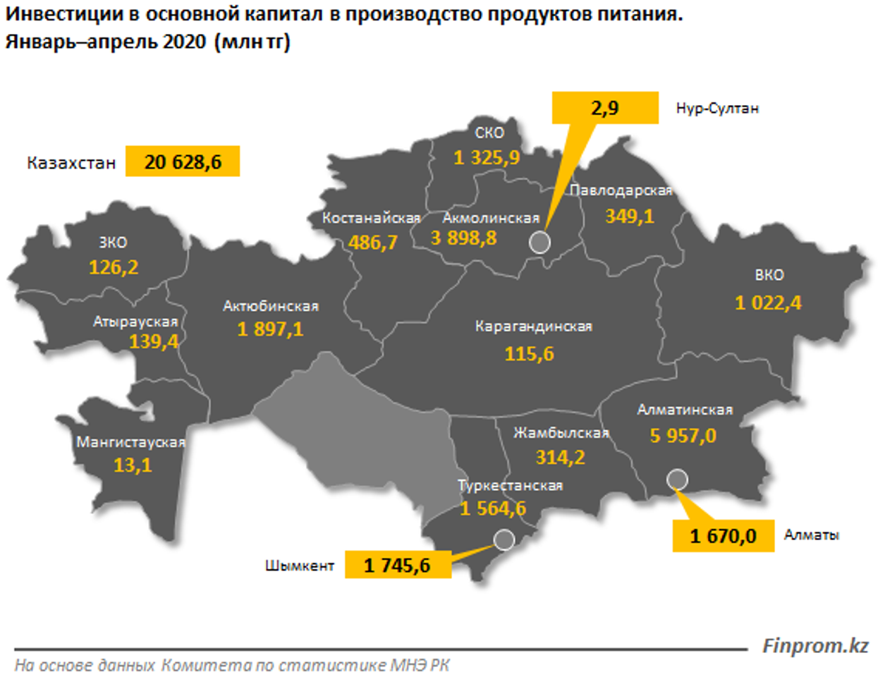 карта казахстана областям